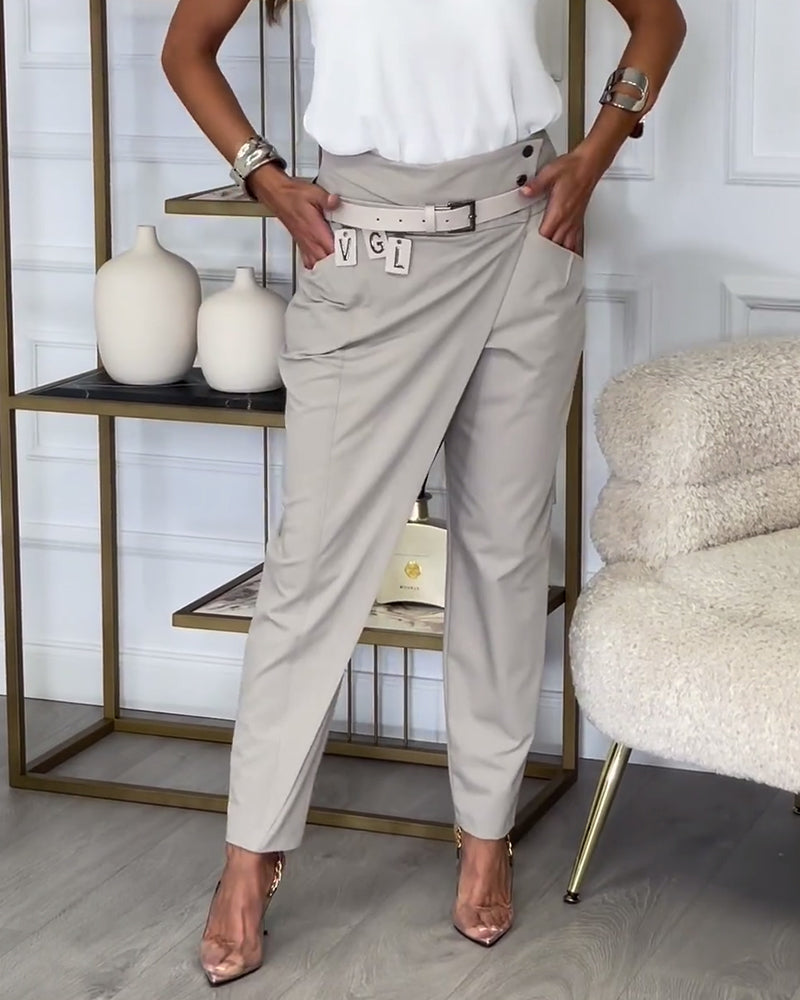 Cora™ | Patchwork Trousers with Belt