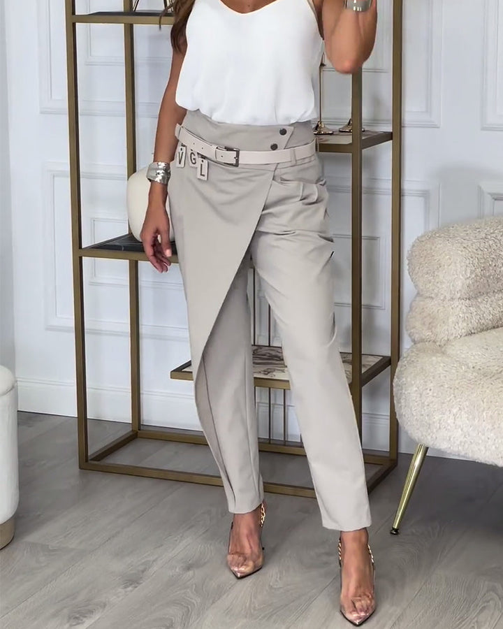 Cora™ | Patchwork Trousers with Belt