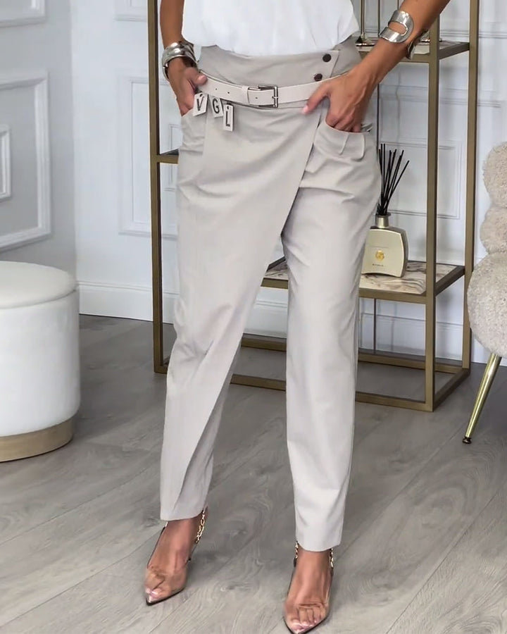 Cora™ | Patchwork Trousers with Belt