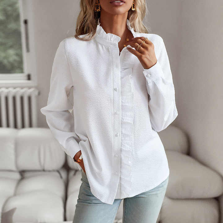 Shirley™ | Elegant Polo Blouse